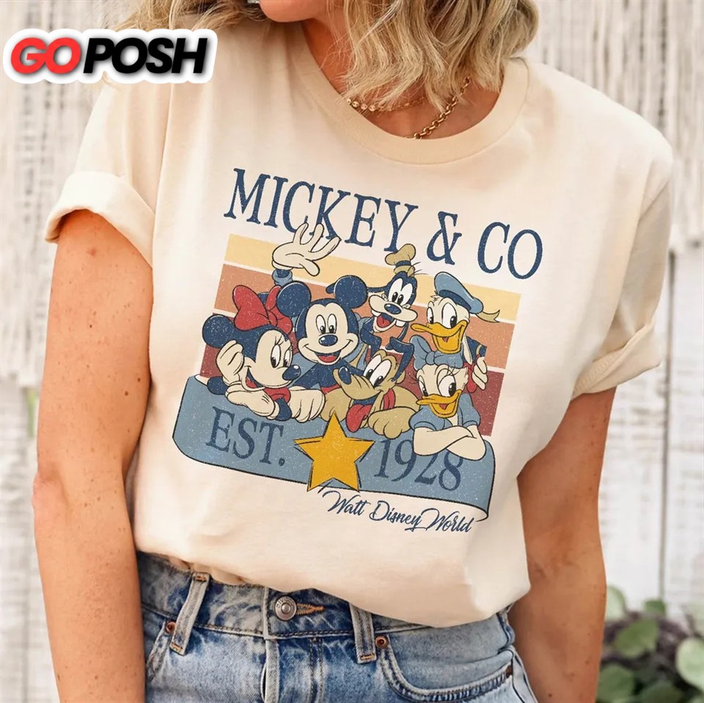 Retro Mickey And Friends Shirt, Mickey Co Ets 1928 Shirt