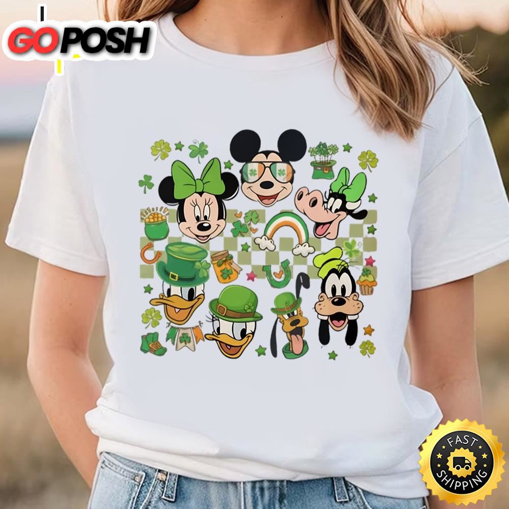 Retro Mickey And Friends St Patricks Day Shirt, Disney Lucky Shirt