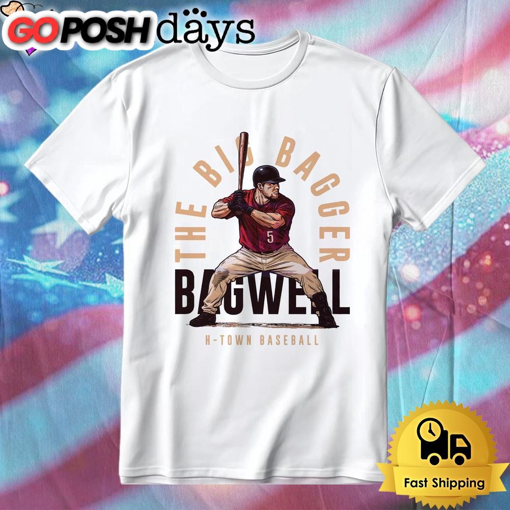 Retro Style Jeff Bagwell Houston Baseball The Big Bagger T-Shirt
