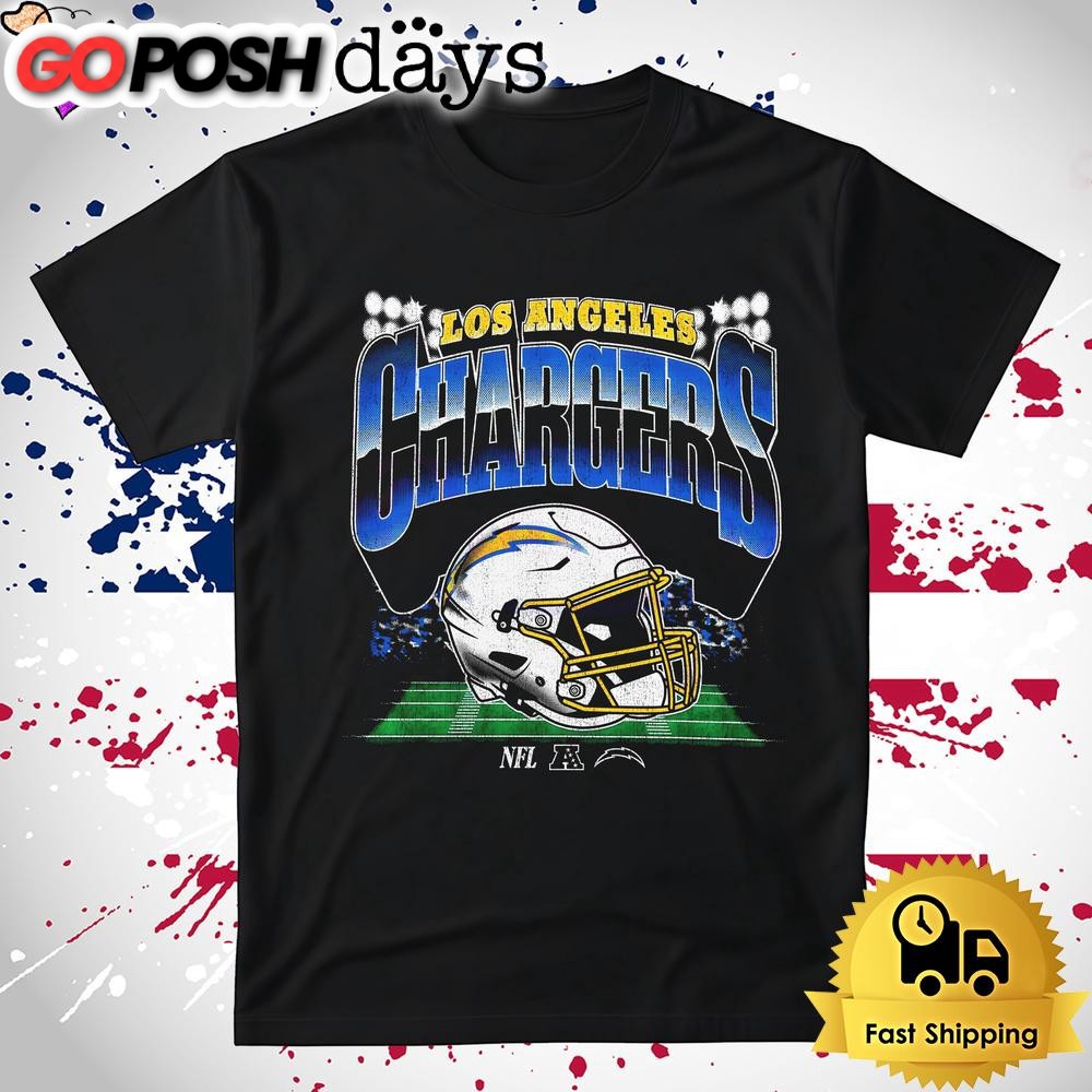 Retro Vintage Los Angeles Chargers Logo Helmet T Shirt