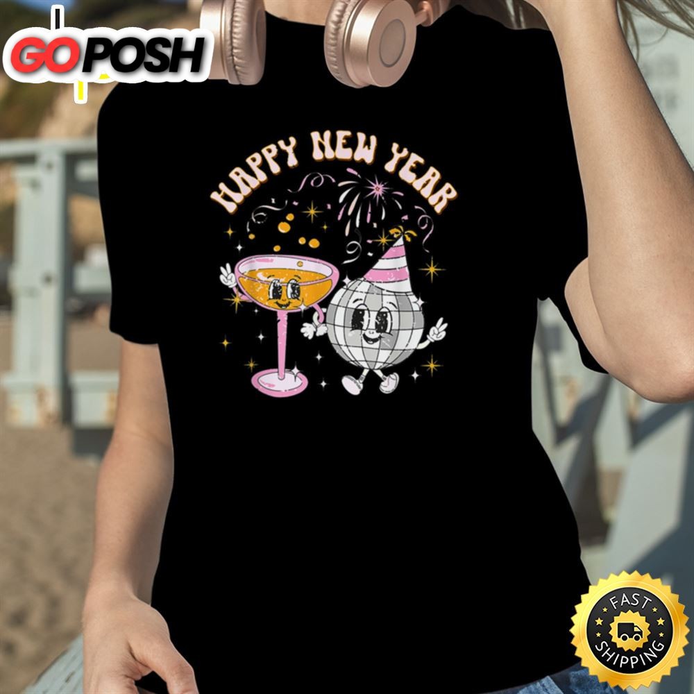 Retro Vintage New Years Eve 2025 Happy New Year Unisex Basic T-shirt