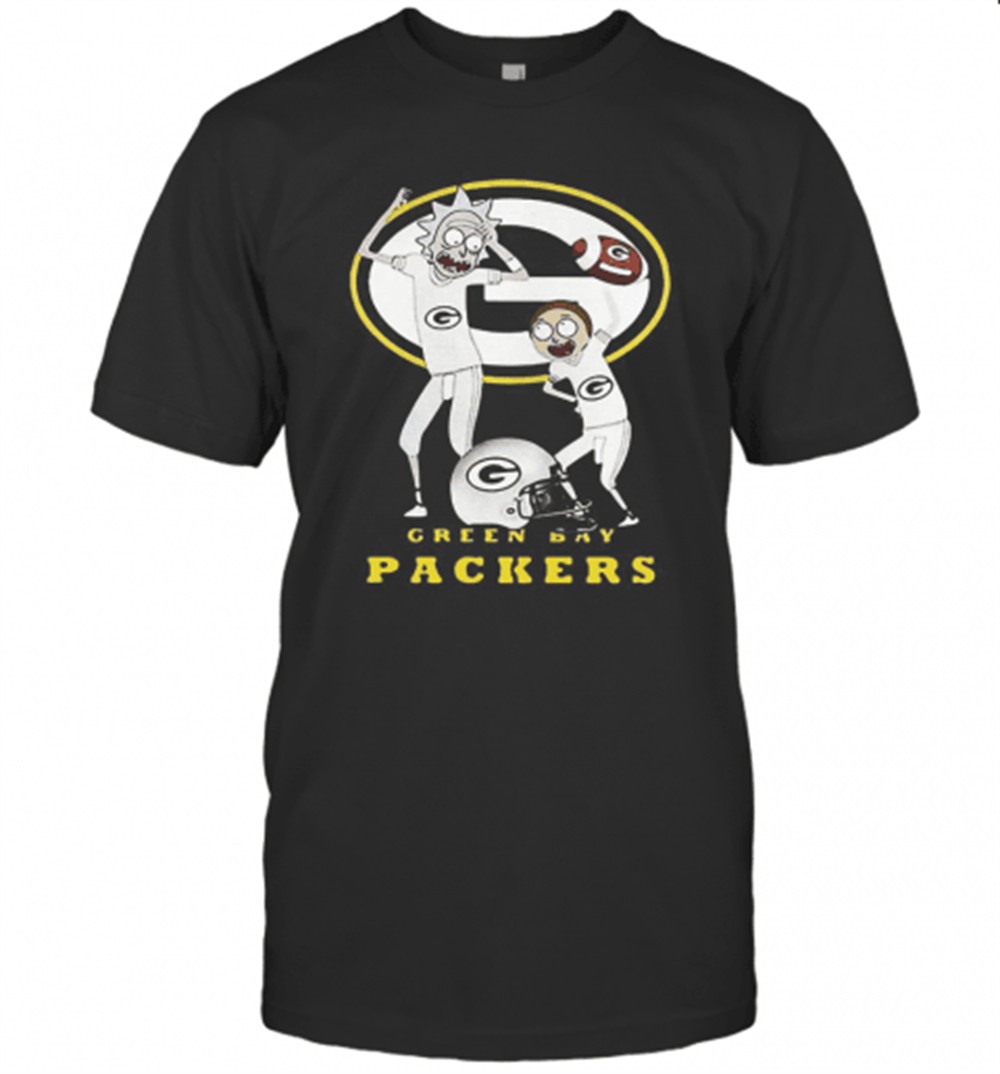 Rick And Morty Green Bay Packers Football Players T-Shirt