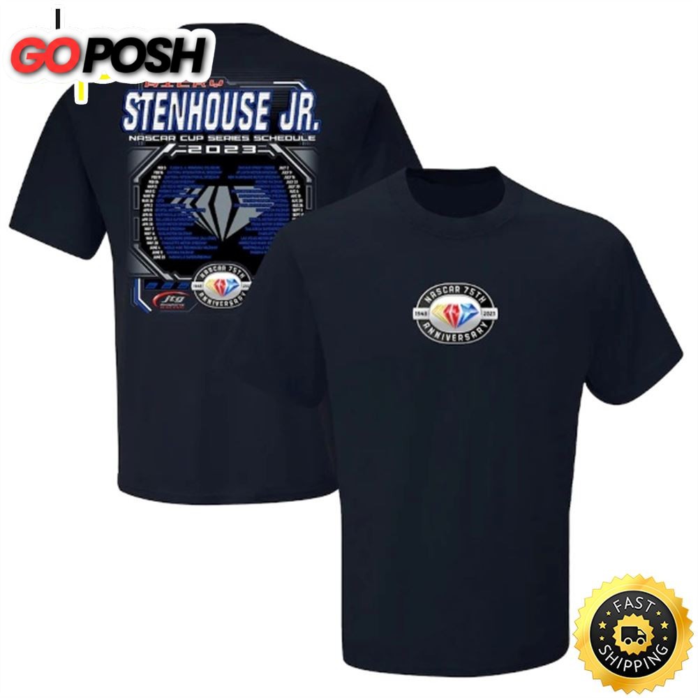 Ricky Stenhouse Jr. Checkered Flag 2023 NASCAR Cup Series Schedule T-shirt