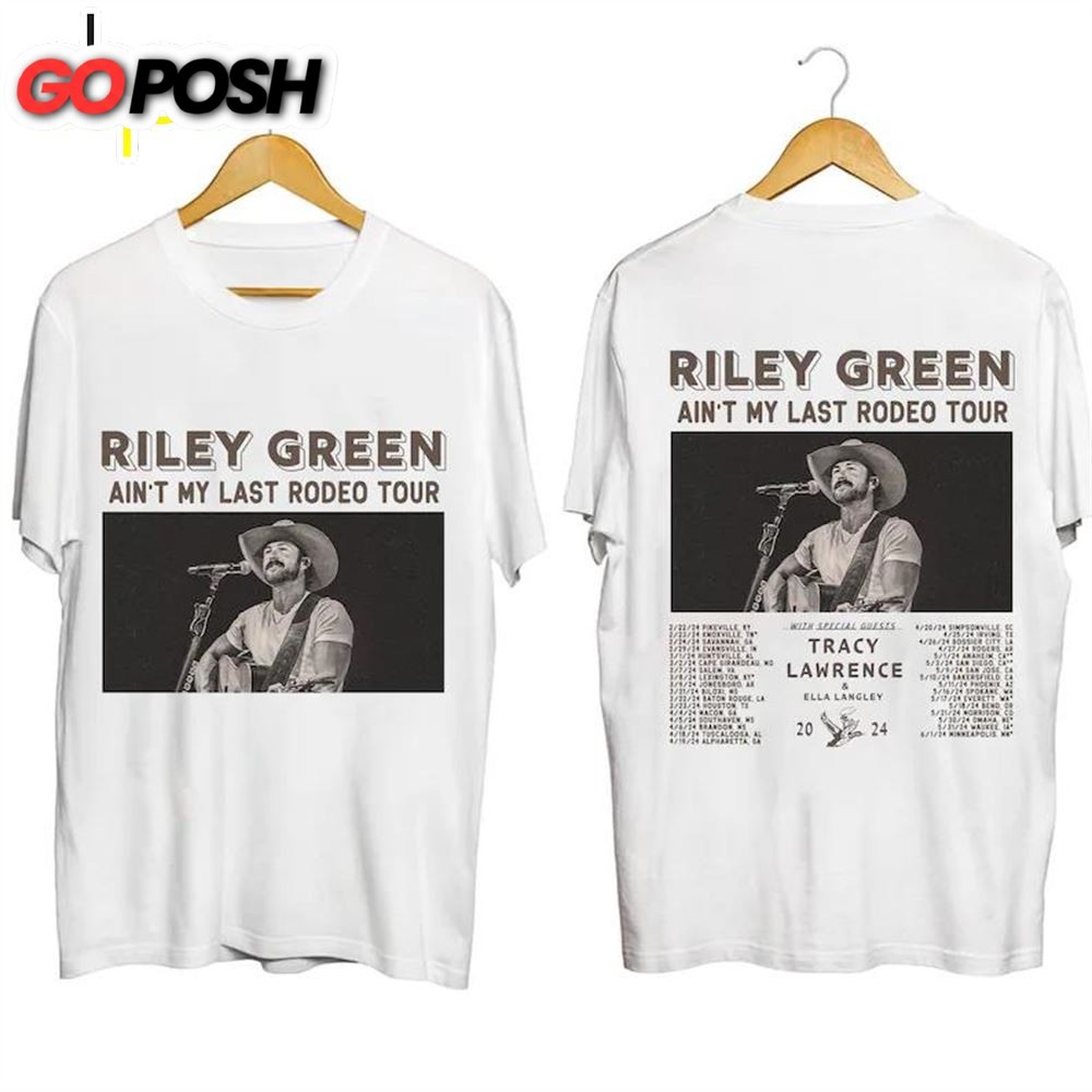 Riley Green Ain’t My Last Rodeo Tour 2024 T-Shirt Music Concert Gift Fans