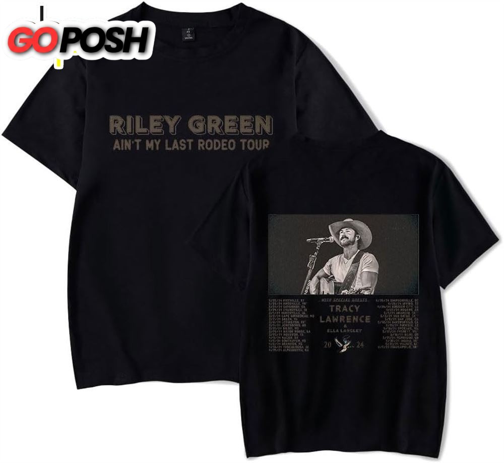 Riley Green Shirt 2024 Ain’t My Last Rodeo Tour T-Shirt