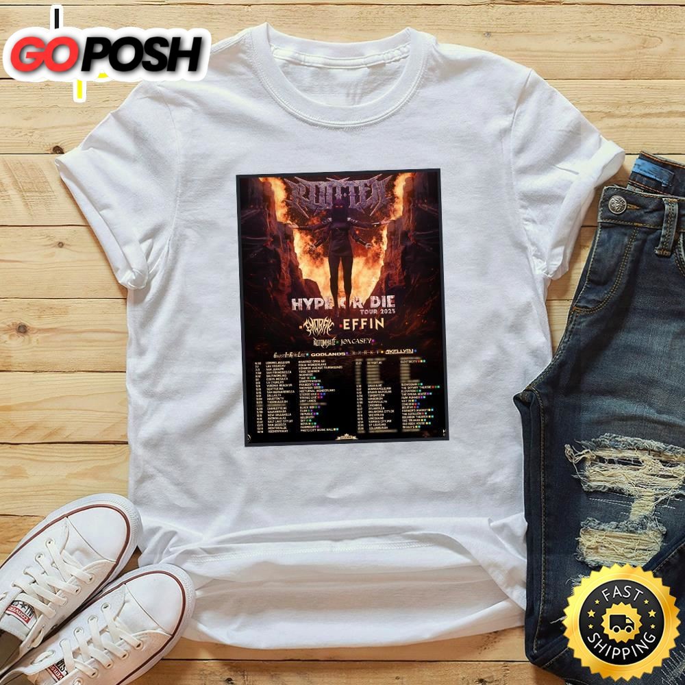 Riot Ten Hype Or Die Tour Okt 12 2025 Salt Lake City Tshirt