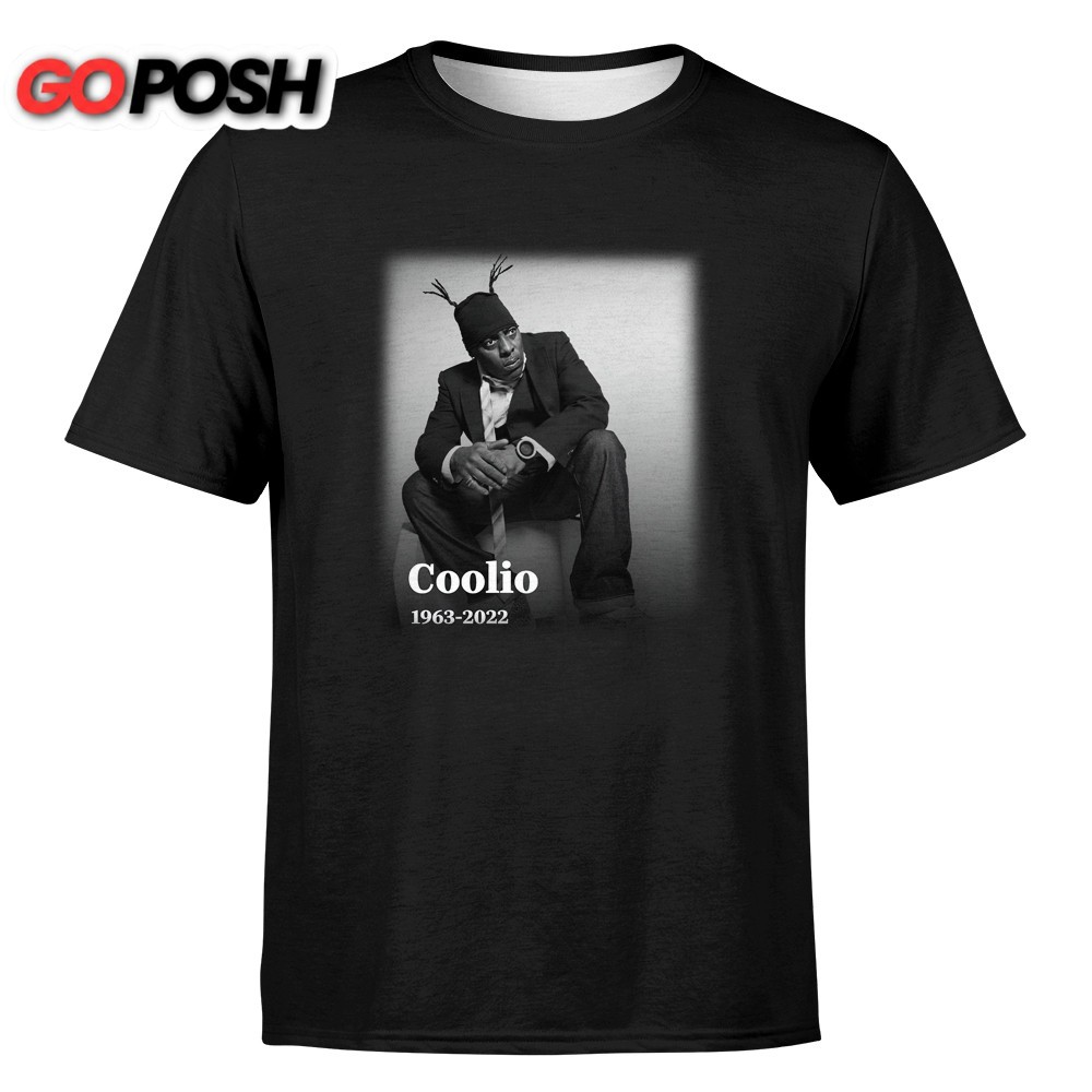 Rip Coolio 1963 – 2025 Gangsta Paradise Artis Black T-shirt