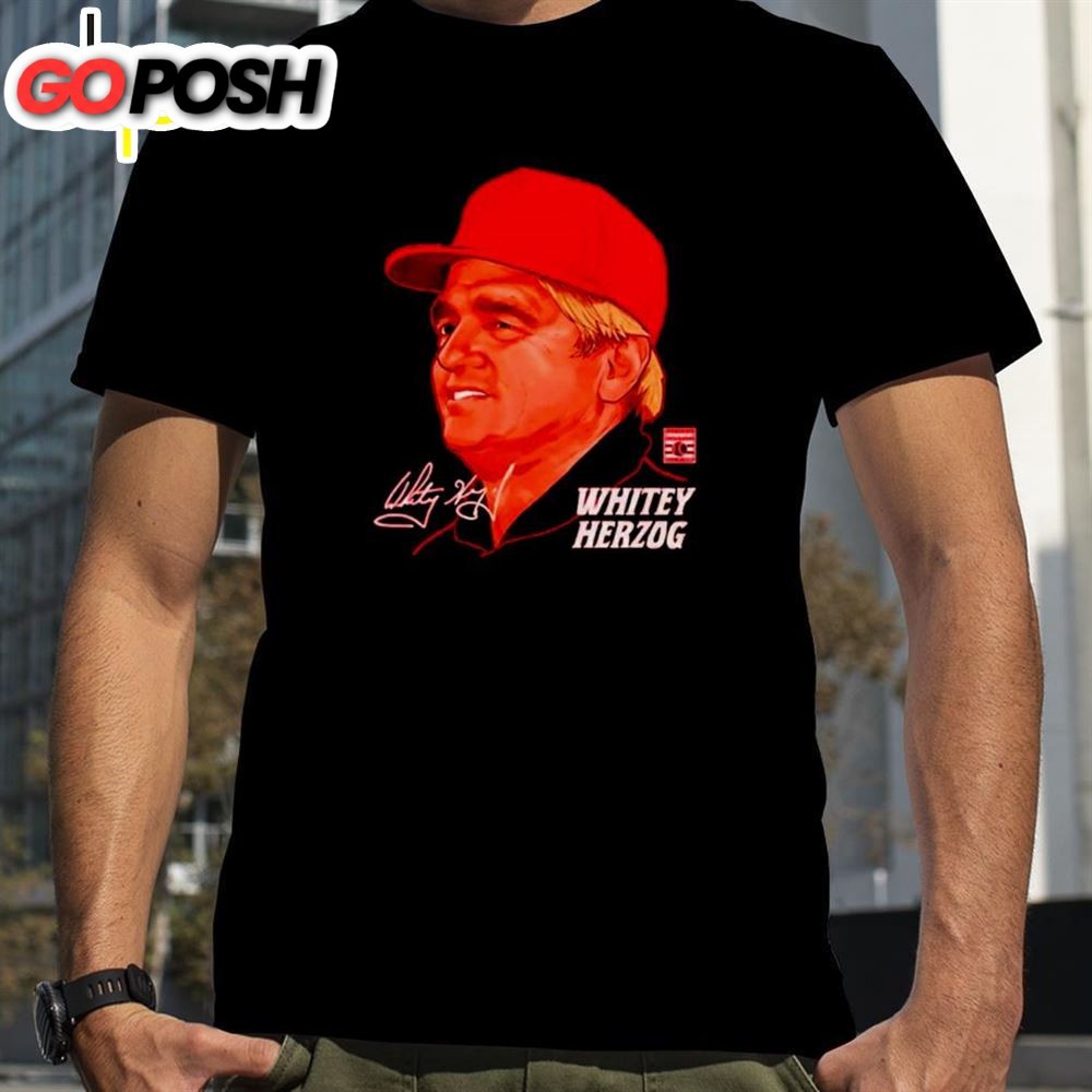 RIP Whitey Herzog St. Louis Profile Baseball Shirt