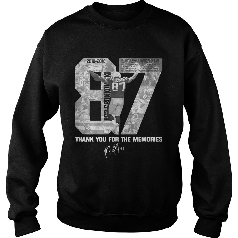 Rob Gronkowskis Thank You For The Memories tshirt