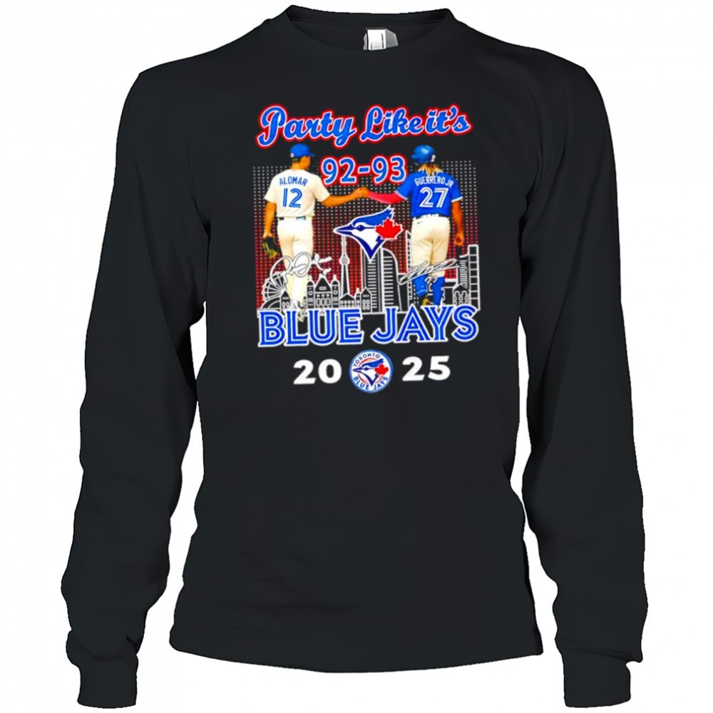 roberto-alomar-vladimir-guerrero-jr-toronto-blue-jays-party-like-its-92-93-si-1kgc8m0q Roberto Alomar & Vladimir Guerrero Jr. Toronto Blue Jays party like its 92 93 signatures players shirt