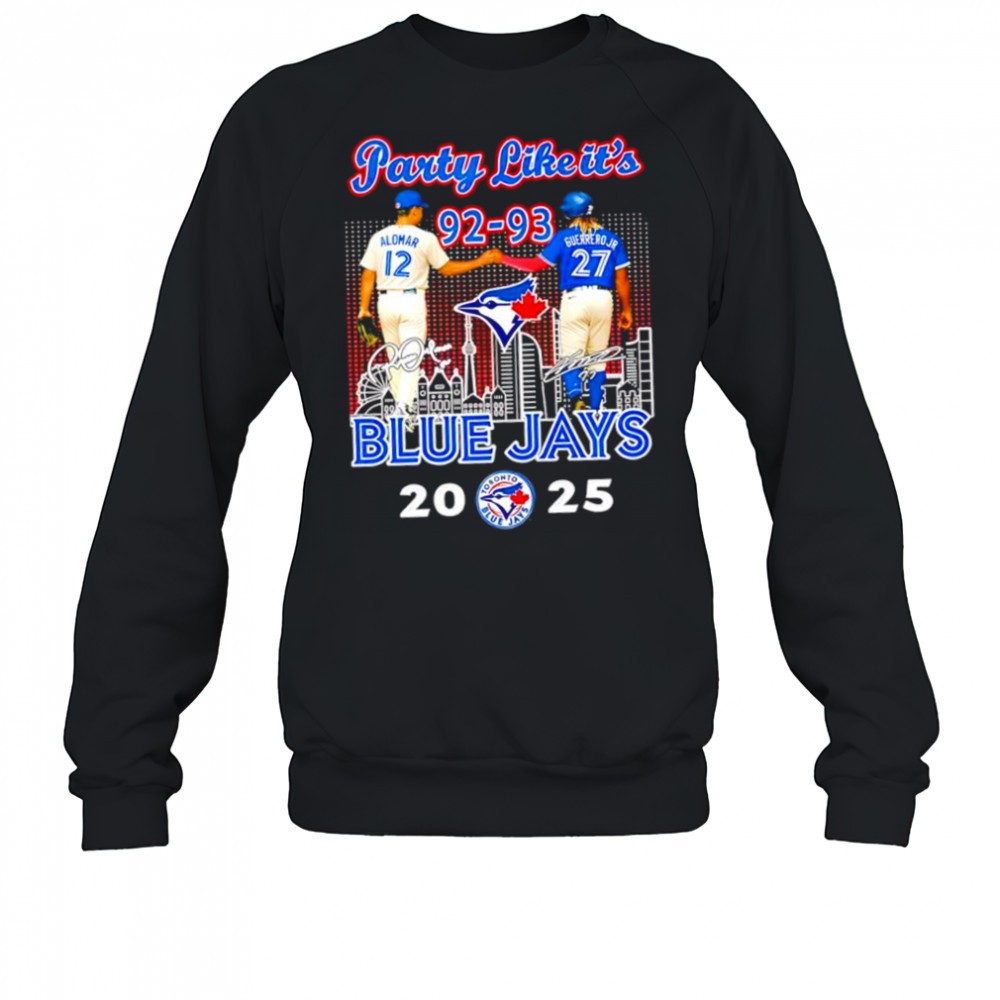 roberto-alomar-vladimir-guerrero-jr-toronto-blue-jays-party-like-its-92-93-si-1kgc8m0q Roberto Alomar & Vladimir Guerrero Jr. Toronto Blue Jays party like its 92 93 signatures players shirt