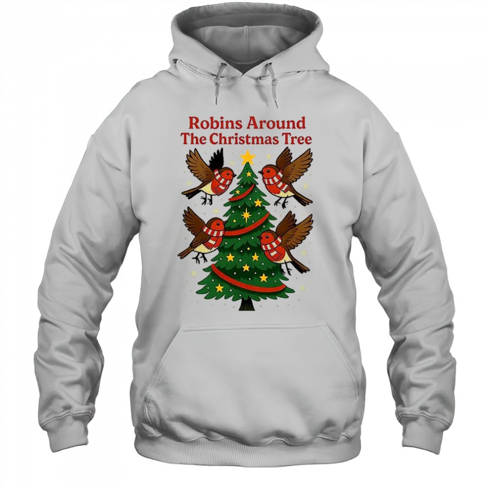 Robins around the Christmas tree Cheltenham town shirt