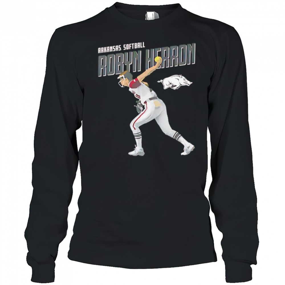 robyn-herron-arkansas-softball-cartoon-shirt-l9xm45jd Robyn Herron Arkansas softball cartoon shirt