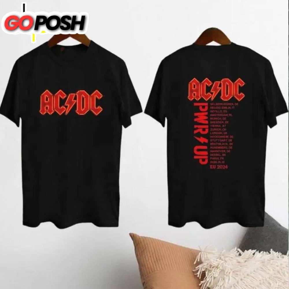 Rock Band ACDC Pwr Up Tour 2024 Shirt