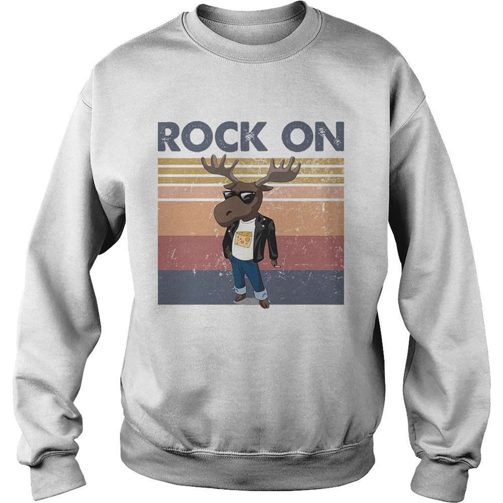 Rock On Reindeer Glasses Vintage Retro shirt