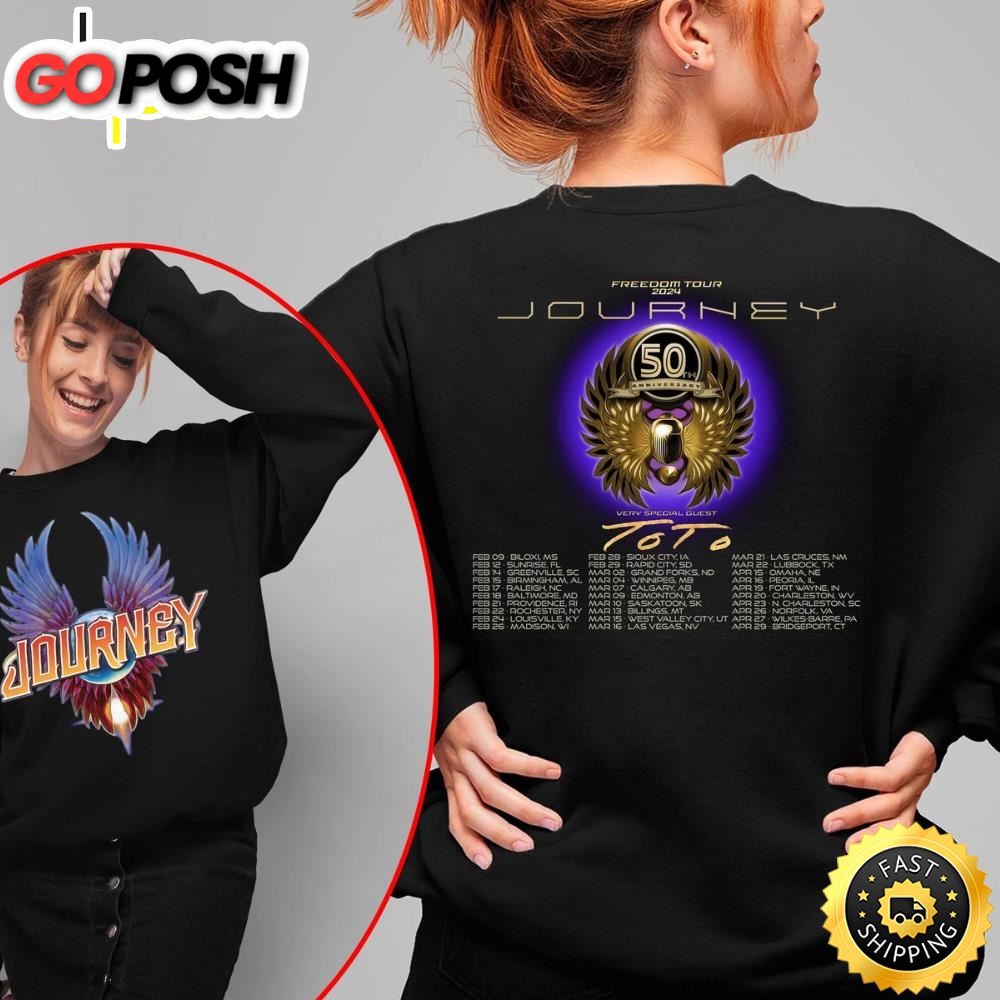 Rock Shirt Journey 2 Side Shirt Unisex Journey Freedom Tour