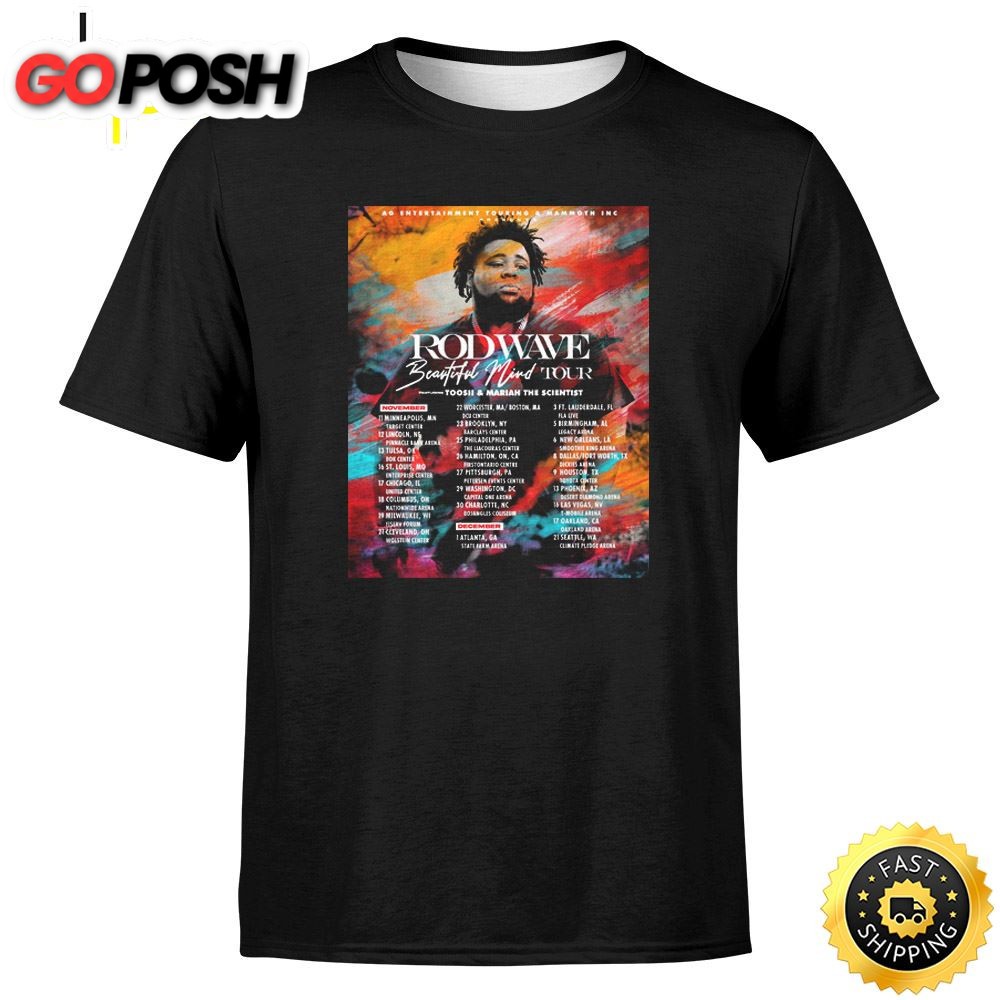 Rod Wave Beautiful Mind Tour 2025 T-Shirt