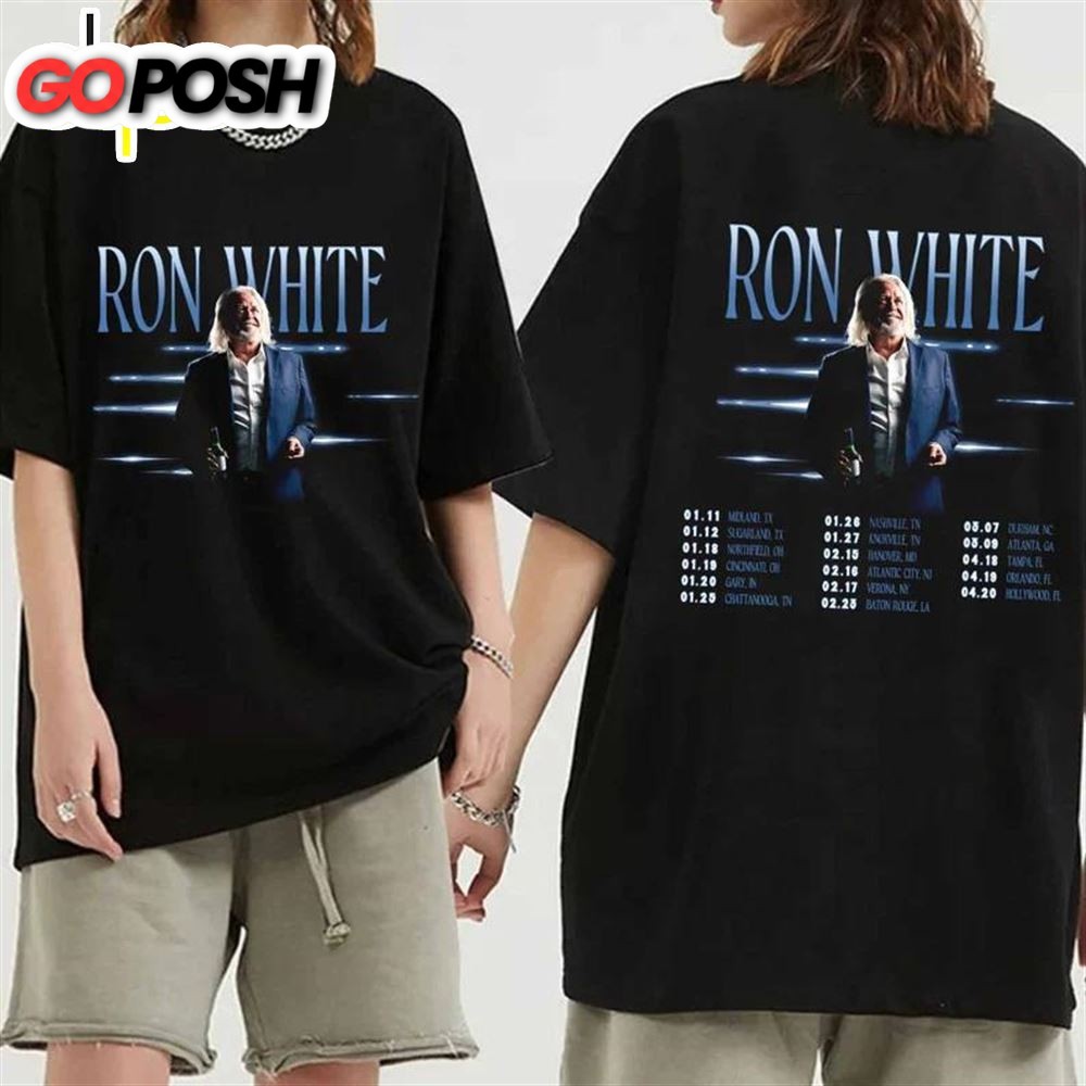Ron White 2024 Tour Black T-Shirt Gift Fans Music All Size
