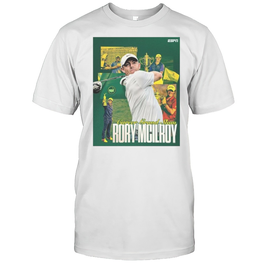 rory-mcilroy-wins-the-masters-and-becomes-the-sixth-mens-golfer-to-complete-the-5cjn81si Rory McIlroy Wins The Masters And Becomes The Sixth Mens Golfer To Complete The Career Grand Slam 2025 T-shirt