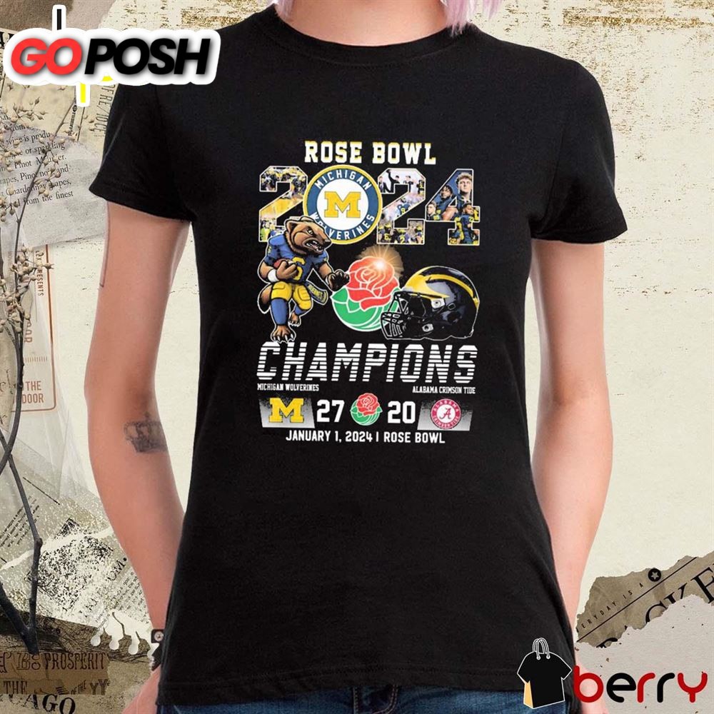 Rose Bowl Champions 2025 Michigan Wolverines T-Shirt