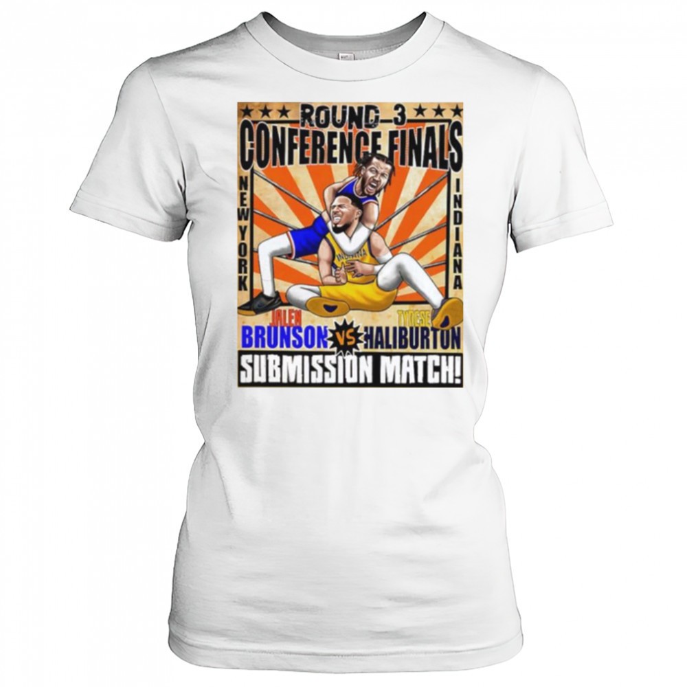 round-3-conference-finals-jalen-brunson-vs-tyrese-haliburton-submission-match-ca-vl5xavpq Round 3 Conference Finals Jalen Brunson vs Tyrese Haliburton submission match caricature shirt
