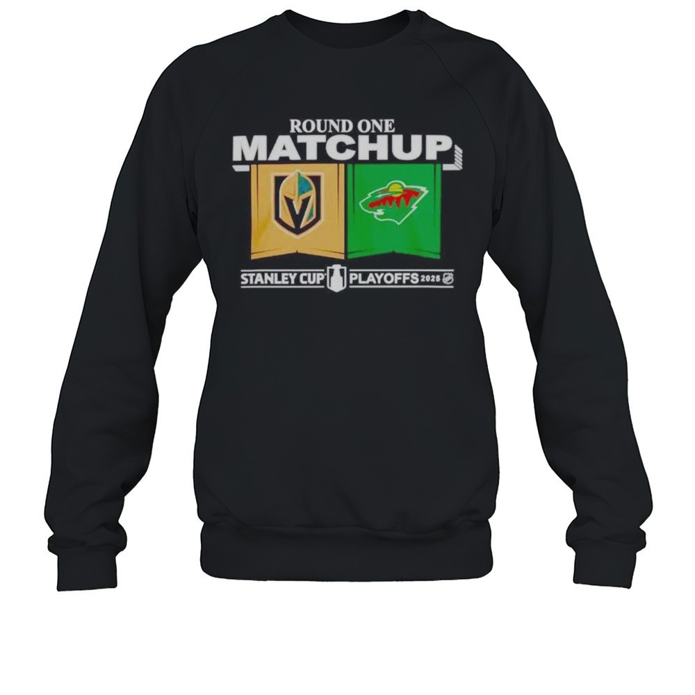 Round One Matchup Vegas Golden Knights Vs Minnesota Wild Stanley Cup Playoffs 2025 Shirt