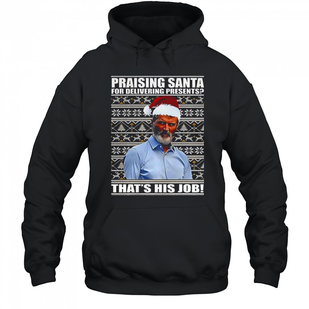 Roy Keane Praising Santa Jumper Ugly Christmas shirt
