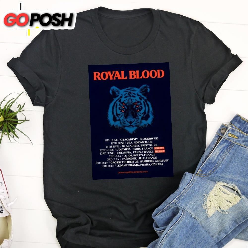 Royal Blood Back To The Water Below 2025 European Tour Poster Unisex T-Shirt