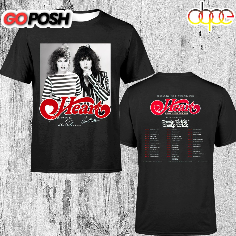 Royal Flush Tour 2025 Heart Band Unisex T-Shirt