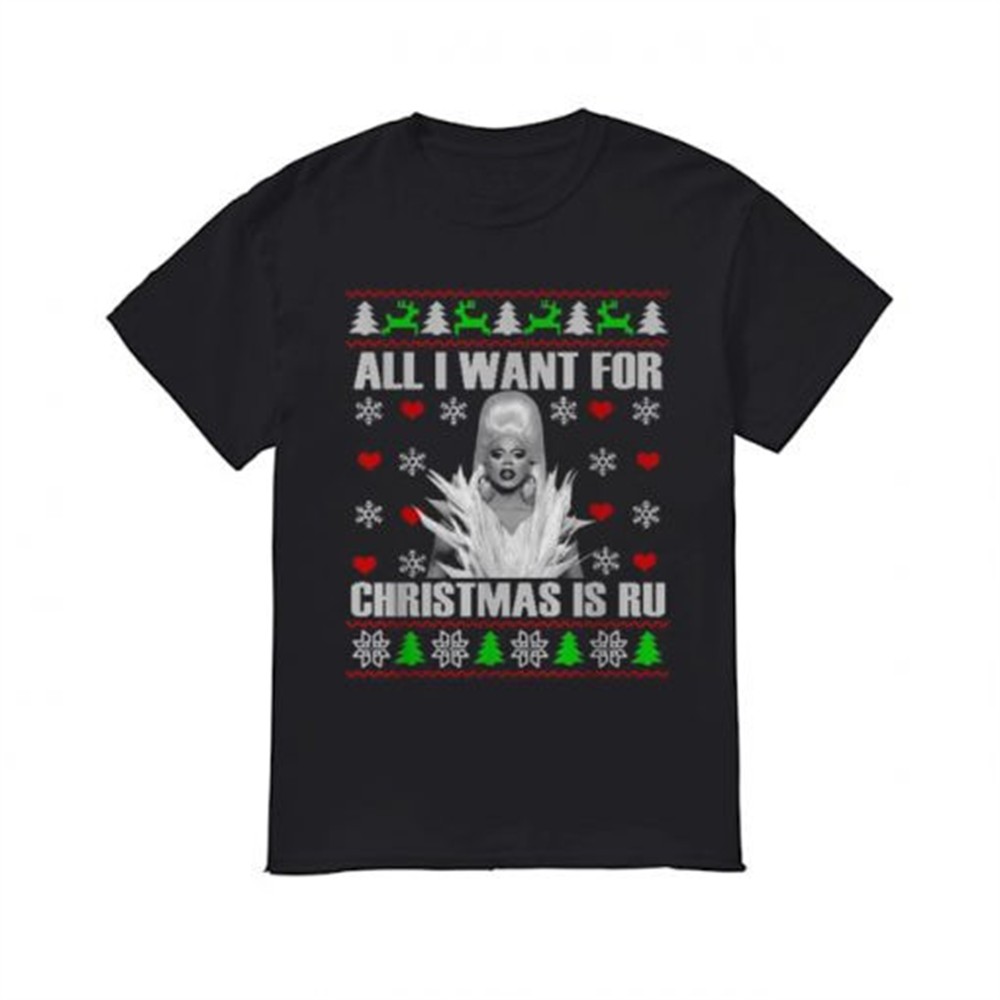 rupaul-all-i-want-for-christmas-is-ru-ugly-christmas-shirt-6b0qzig6 RuPaul All I Want For Christmas Is Ru Ugly Christmas shirt