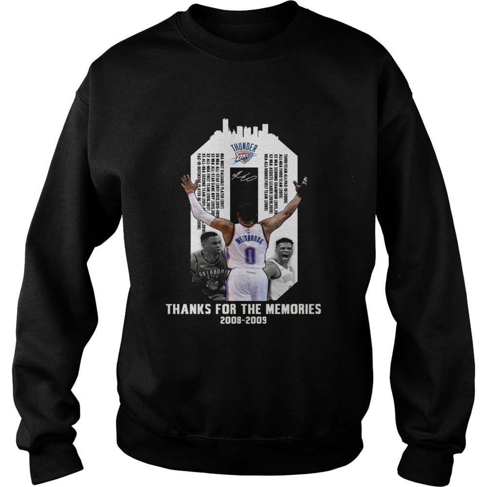 Russell Westbrook thank for the memories shirt