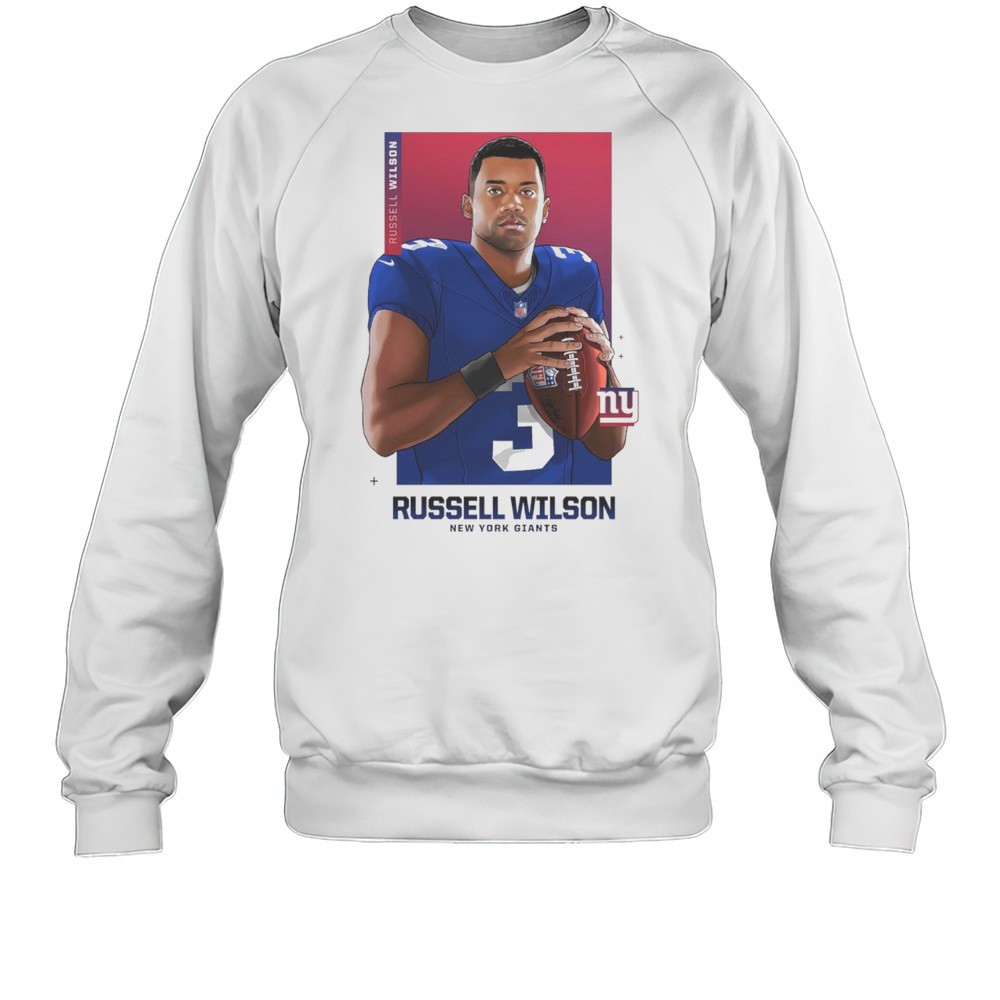 Russell Wilson New York Giants Football NFL Russ In The Big Painting T-shirt