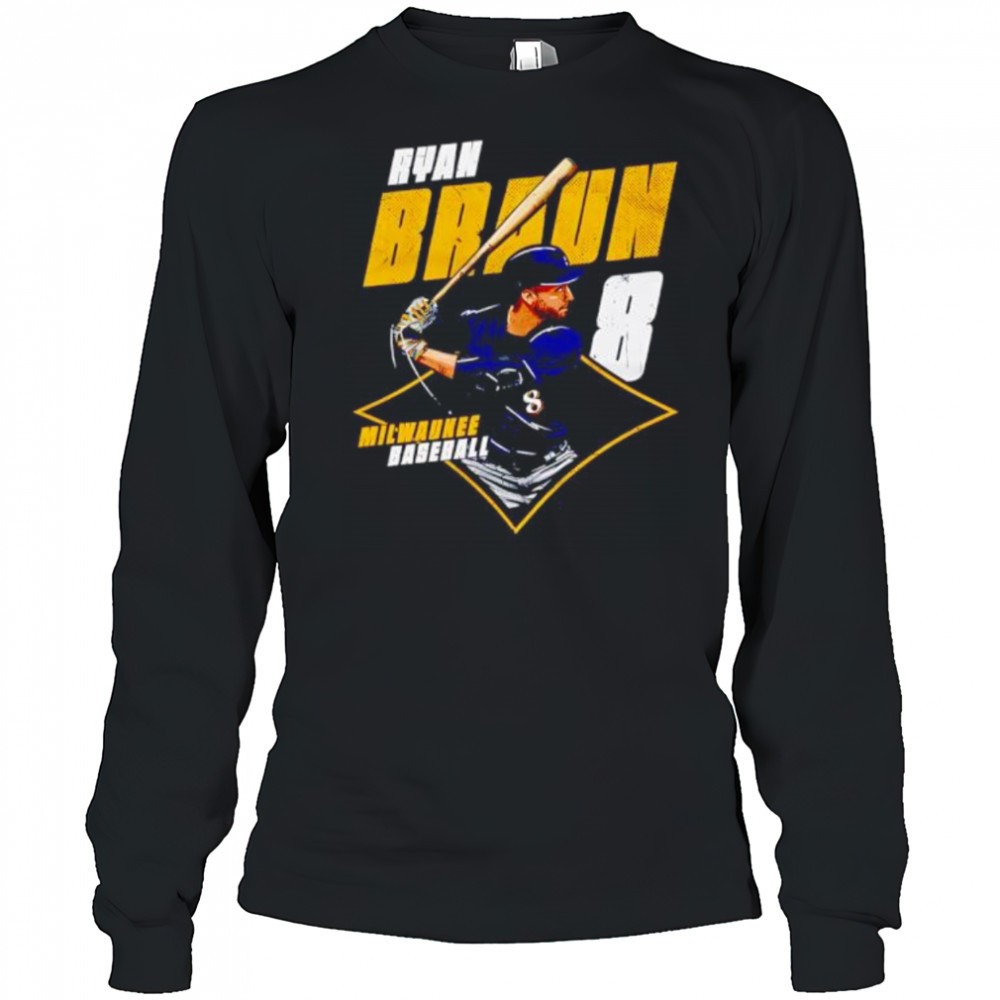 ryan-braun-milwaukee-diamond-8-shirt-zzy0x70x Ryan Braun Milwaukee Diamond #8 shirt