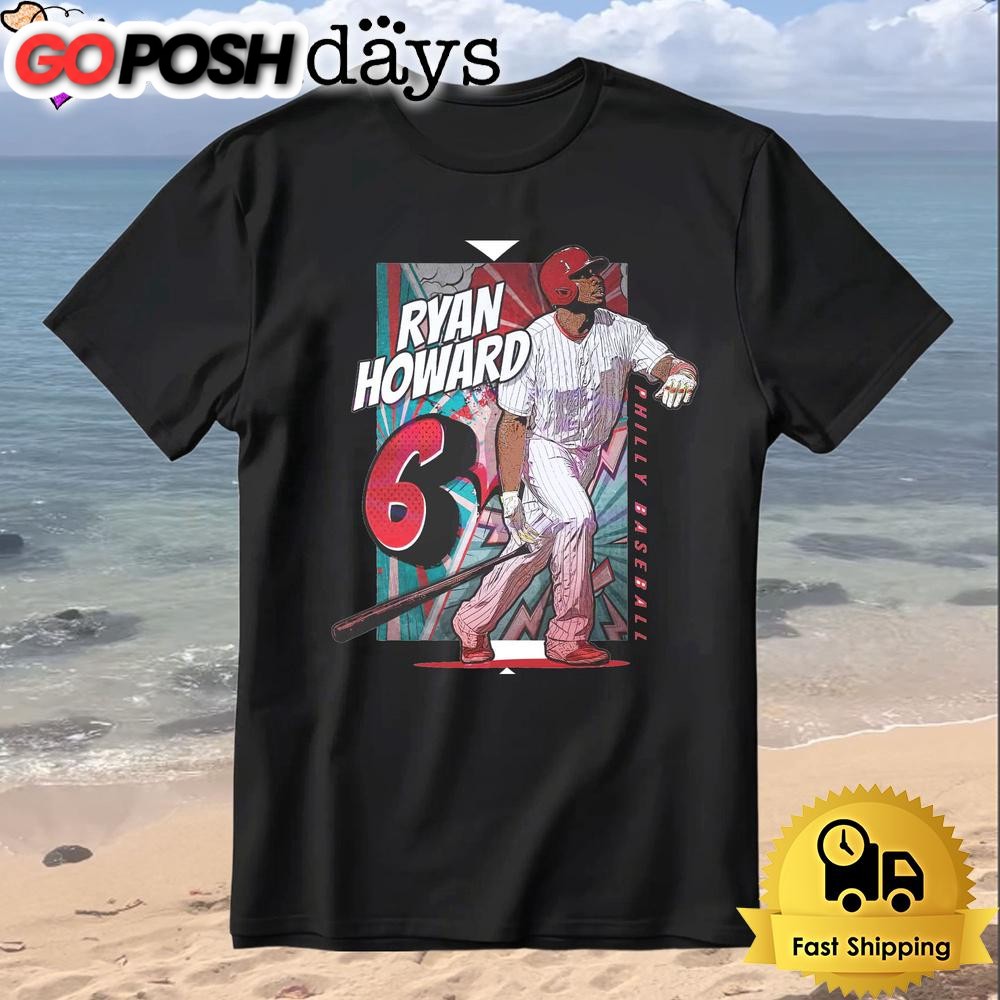 Ryan Howard Philadelphia Comicbook Baseball T-Shirt