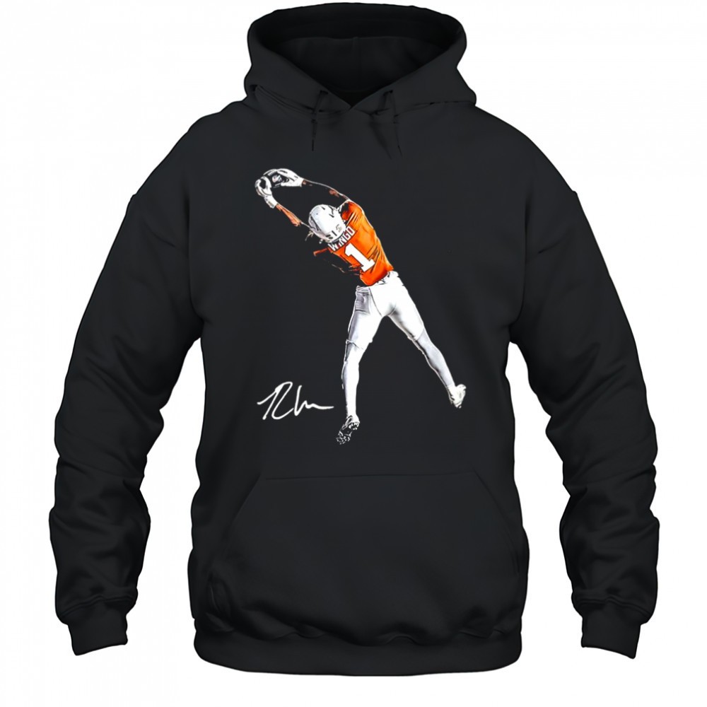 Ryan Wingo Texas Longhorns NCAA catch the ball game over signature shirt