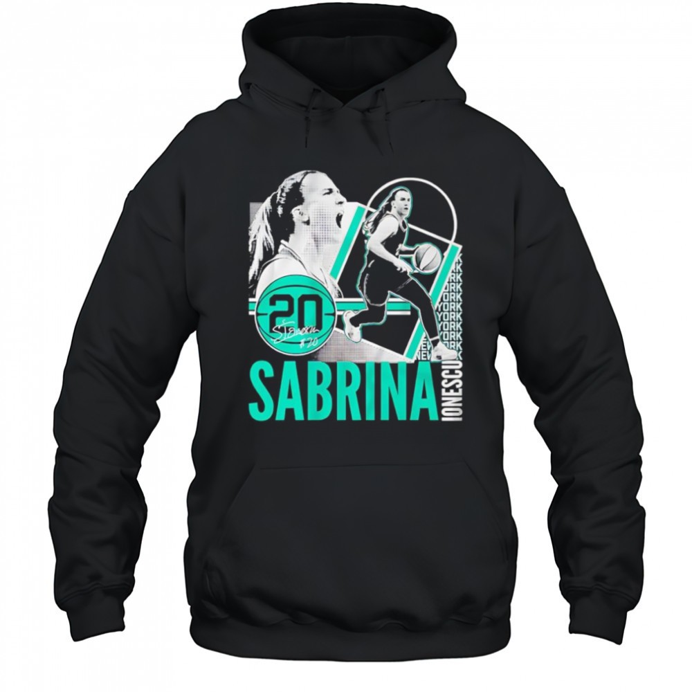 Sabrina Ionescu collage frame shirt