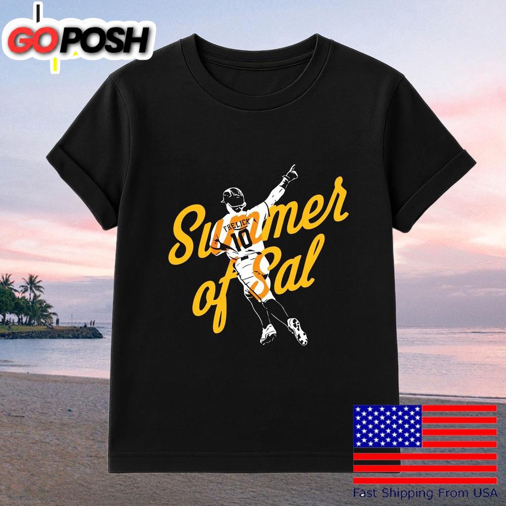 Sal Frelick Summer Of Sal Baseball Player Action Pose Typography T-Shirt
