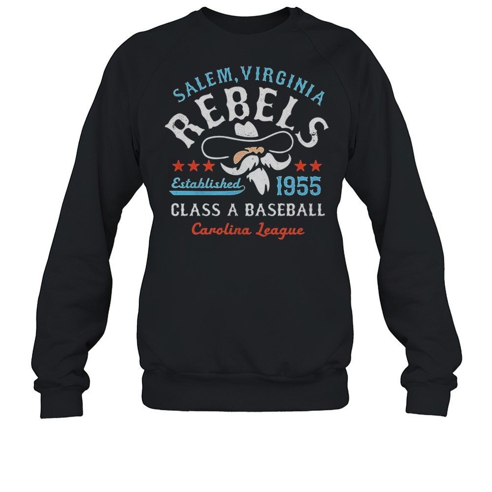 Salem Rebels Virginia Class A Baseball Carolina League Est 1955 Shirt