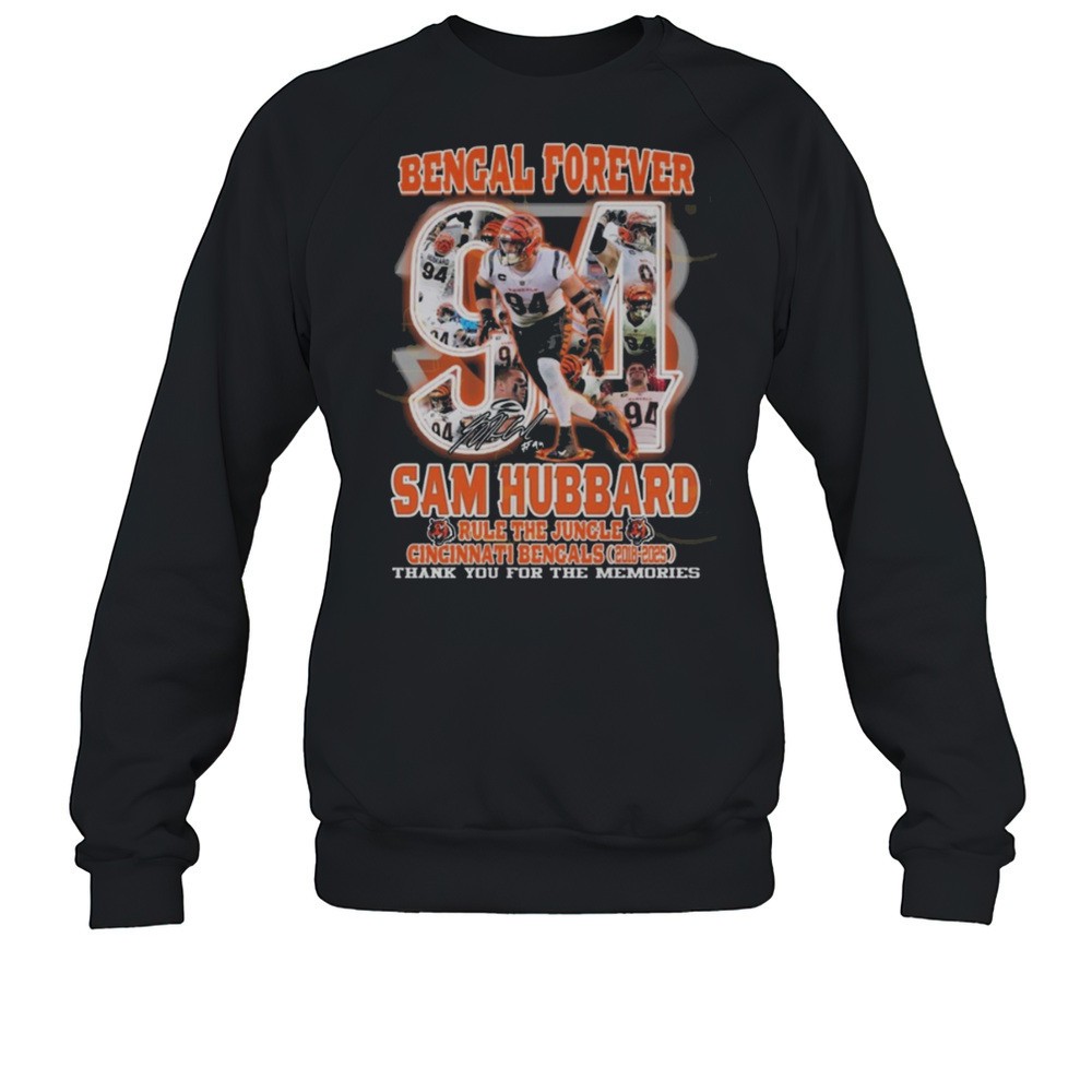 Sam Hubbard Cincinnati Bengals Forever Signature Thank You For The Memories Shirt