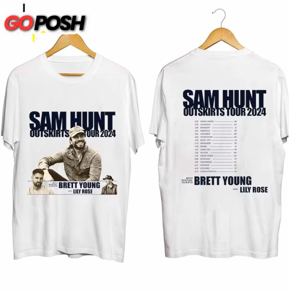 Sam Hunt 2024 Outskirts Tour Sam Hunt Country Music 2024 Tour Shirt