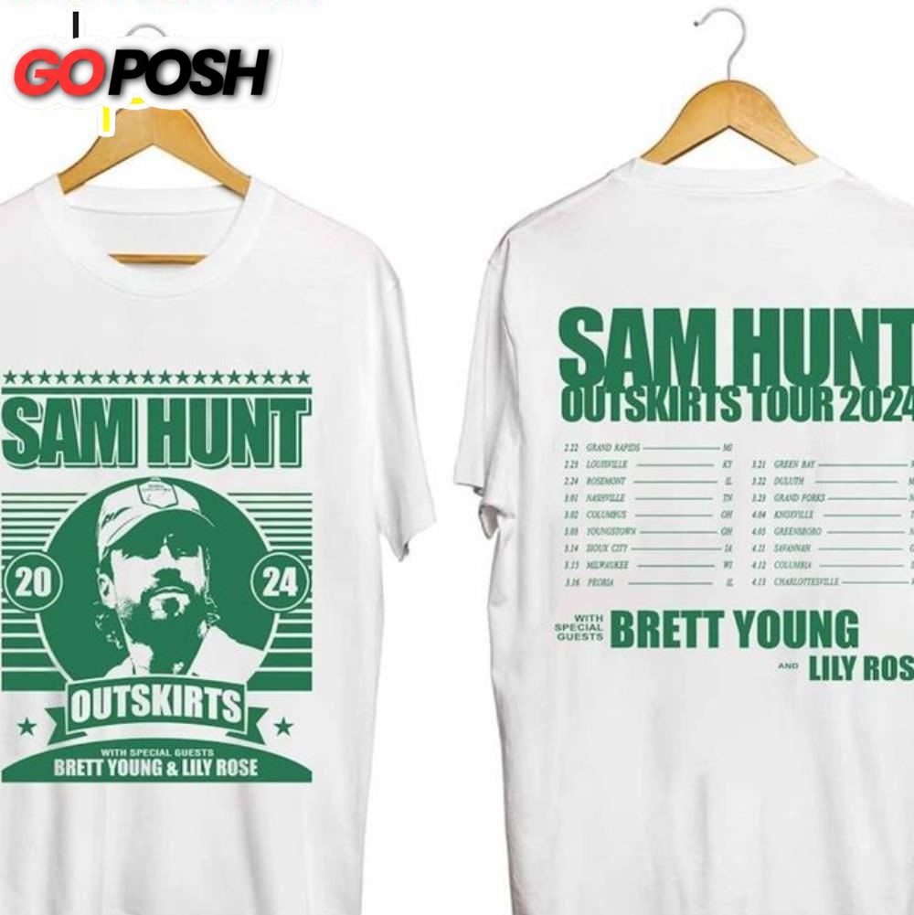 Sam Hunt 2024 Outskirts Tour Shirt Fan Country Music T-Shirt