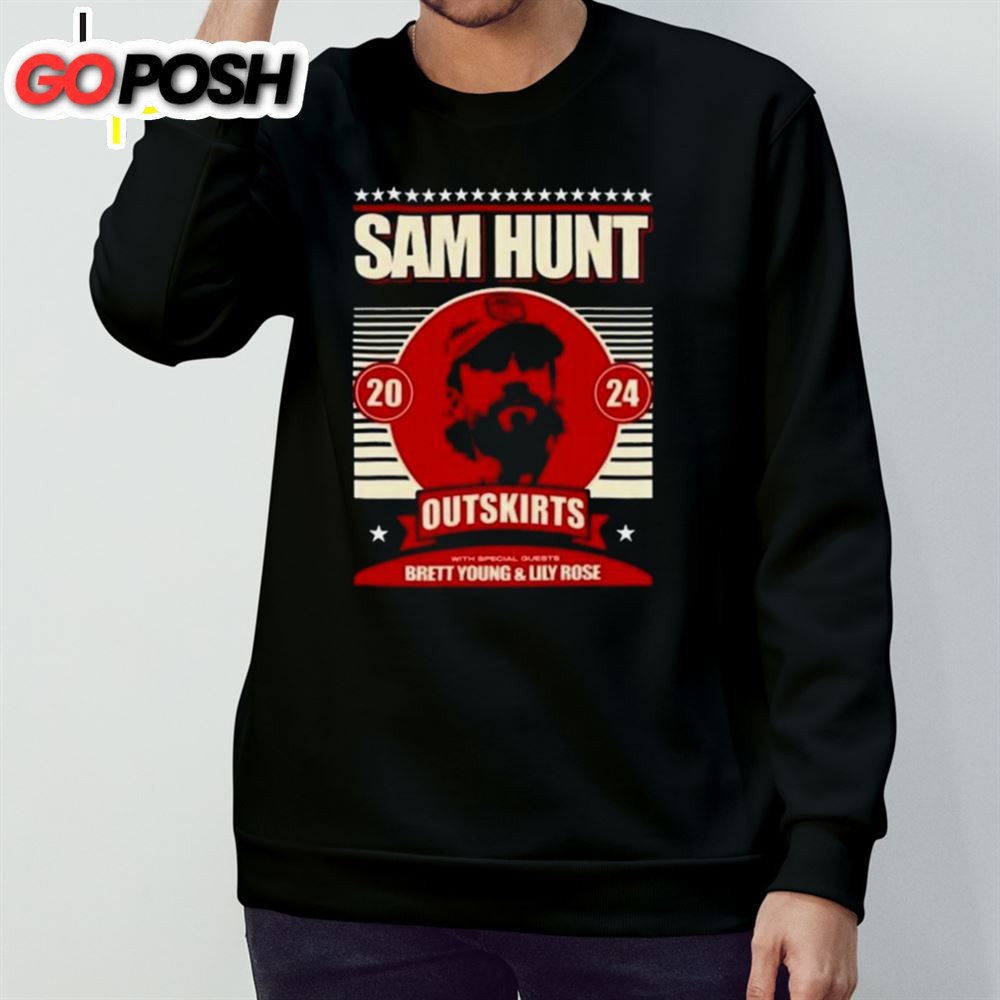 Sam Hunt 2025 Outskirts Tour Brett Young & Lily Rose T-Shirt