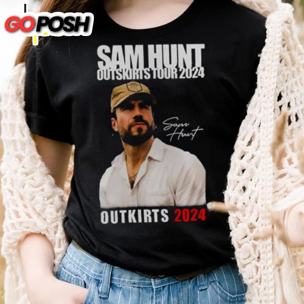 Sam Hunt Outskirts Tour 2025 With Brett Young & Lily Rose T Shirt