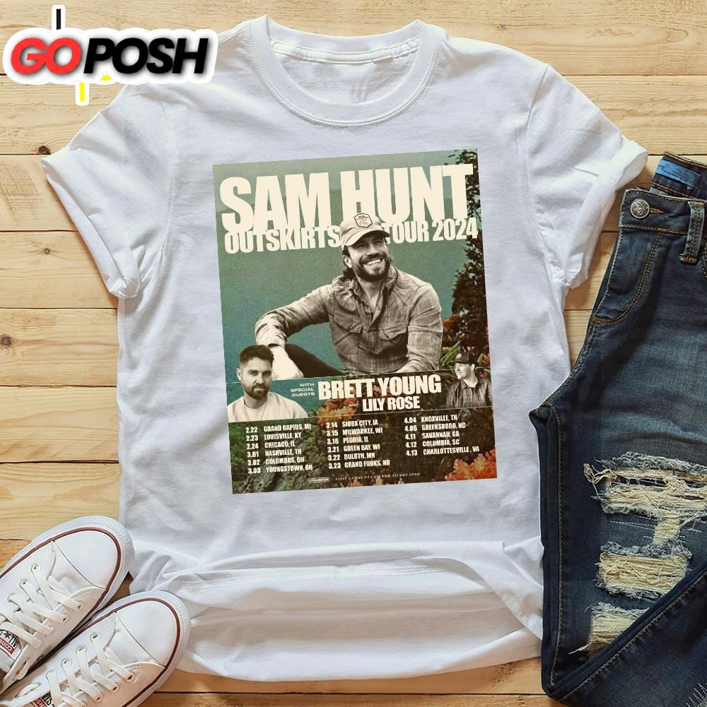 Sam Hunt Summer On The Outskirts 2025 Tour Shirt