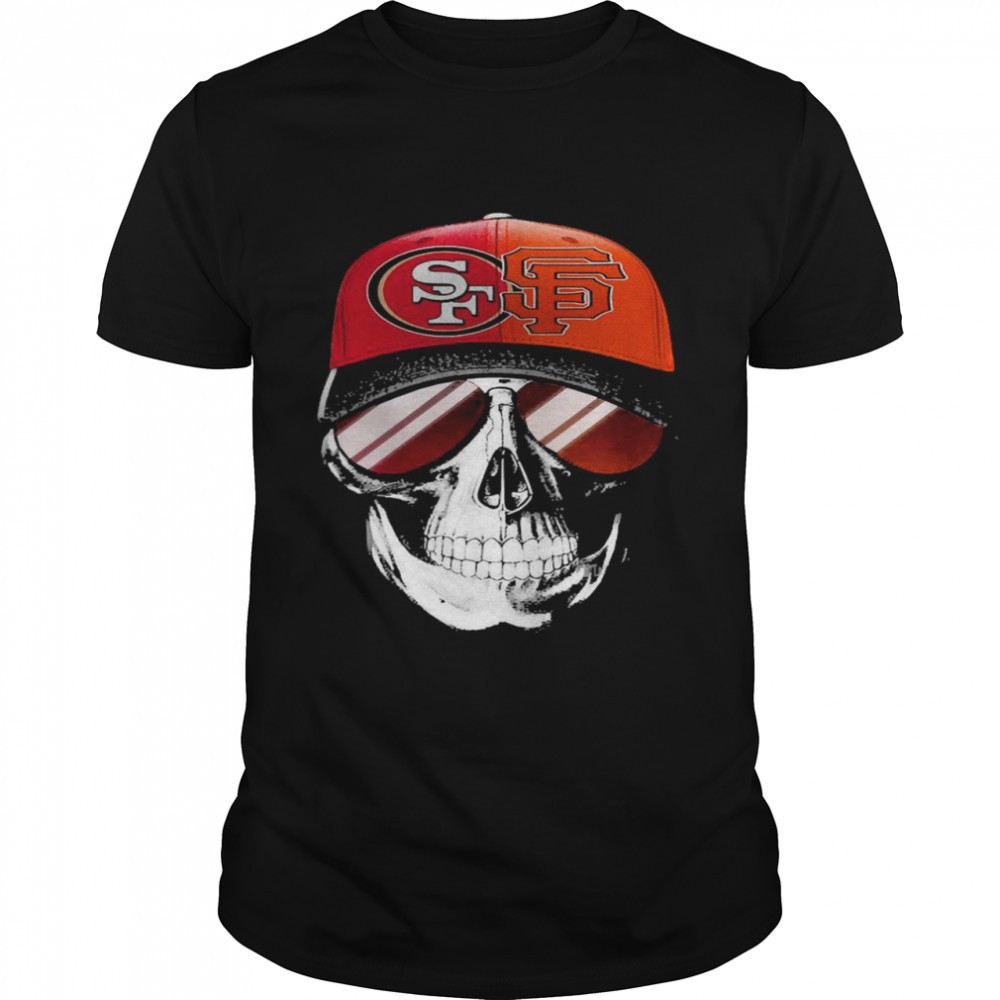 san-francisco-49ers-and-los-angeles-lakers-skull-sunglass-shirt-bqbrlatl San Francisco 49ers and Los Angeles Lakers Skull sunglass shirt