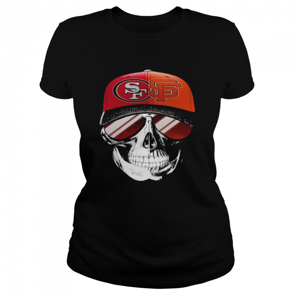 san-francisco-49ers-and-los-angeles-lakers-skull-sunglass-shirt-bqbrlatl San Francisco 49ers and Los Angeles Lakers Skull sunglass shirt