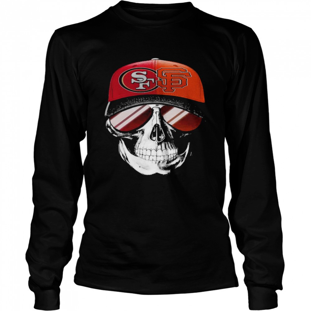 san-francisco-49ers-and-los-angeles-lakers-skull-sunglass-shirt-bqbrlatl San Francisco 49ers and Los Angeles Lakers Skull sunglass shirt
