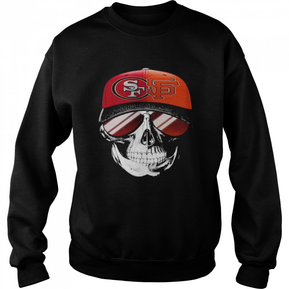 san-francisco-49ers-and-los-angeles-lakers-skull-sunglass-shirt-bqbrlatl San Francisco 49ers and Los Angeles Lakers Skull sunglass shirt