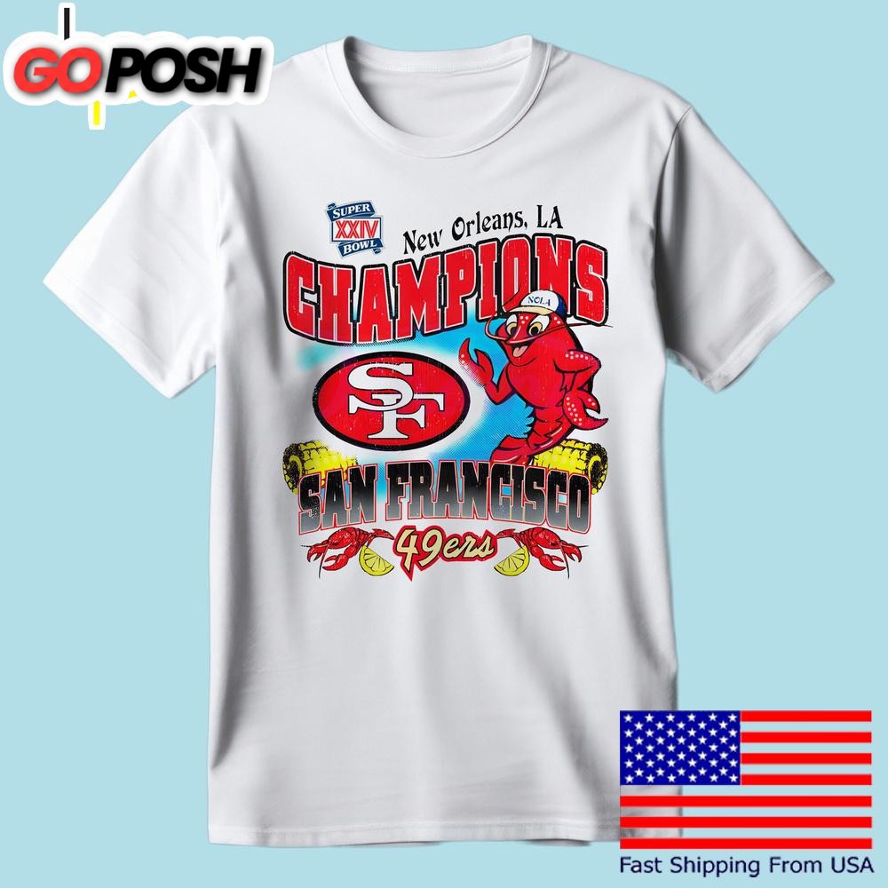 San Francisco 49ers New Orleans Super Bowl Xxiv Champion T Shirt