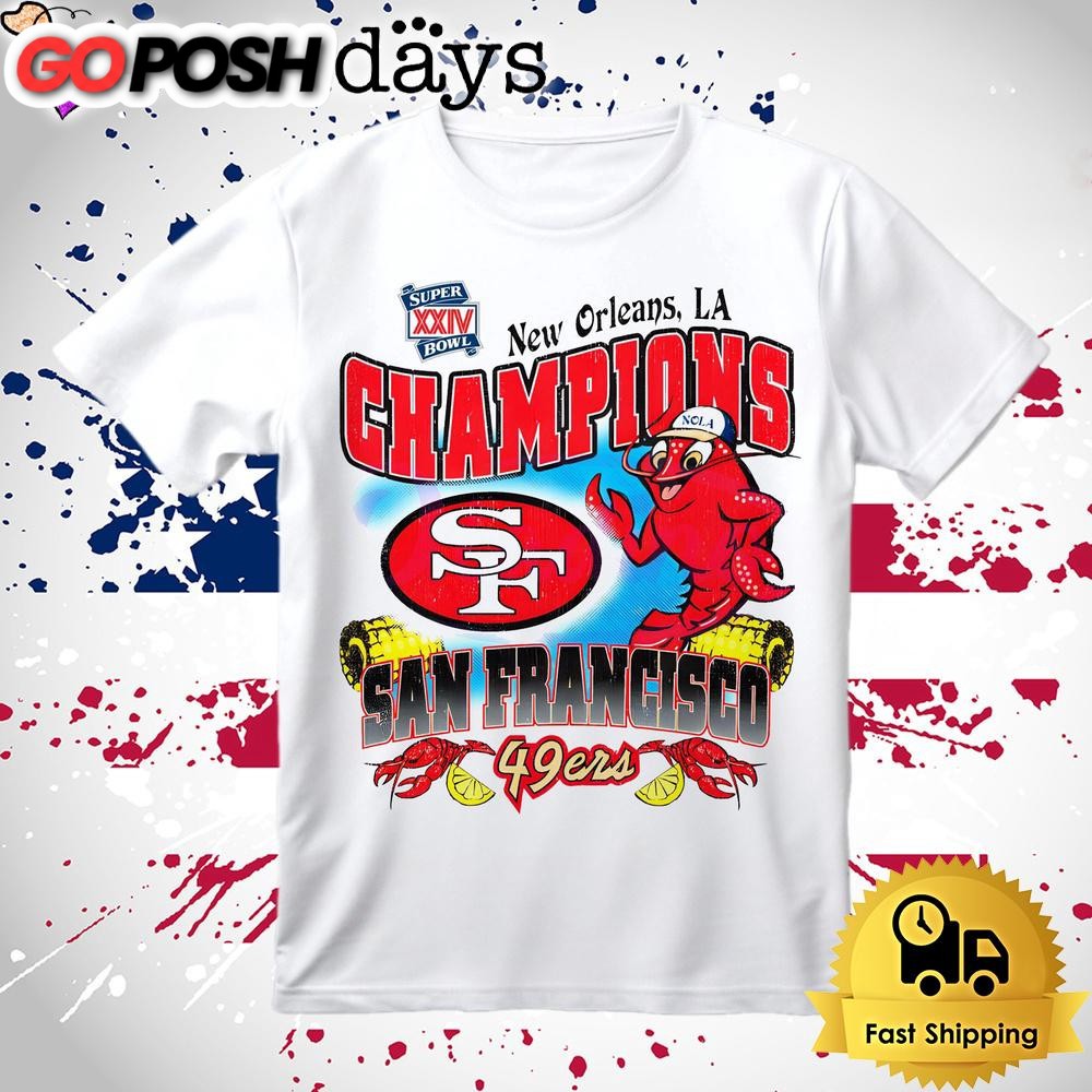 San Francisco 49ers New Orleans Super Bowl Xxiv Champion T Shirt
